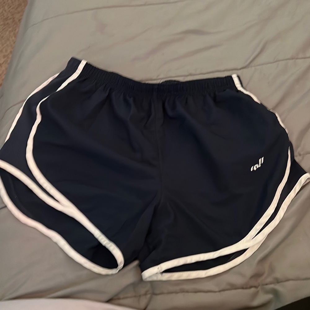 Navy varsity shorts